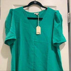 Jodifl green puff sleeve top